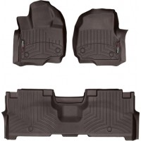 Коврики WeatherTech Choco для Ford Expedition / Expedition Max; Lincoln Navigator / Navigator L (mkIV)(1-2 row)(2 row bench seats) 2018-2020