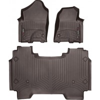 Коврики WeatherTech Choco для Dodge Ram (mkV)(crew cab)(1 row bucket seats)(no storage under 2 row) 2019→