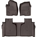 Коврики WeatherTech Choco для Chevrolet Silverado (mkIV); GMC Sierra (mkV)(crew cab)(1 row bucket)(with storage under 2 row) 2019→, цена: 13 915 грн.