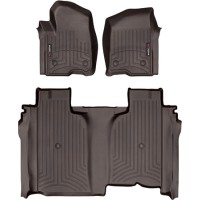 Коврики WeatherTech Choco для Chevrolet Silverado (mkIV); GMC Sierra (mkV)(crew cab)(1 row bucket)(no storage under 2 row) 2019→