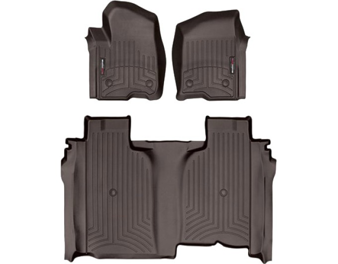 Коврики WeatherTech Choco для Chevrolet Silverado (mkIV); GMC Sierra (mkV)(crew cab)(1 row bucket)(no storage under 2 row) 2019→, цена: 13 915 грн.