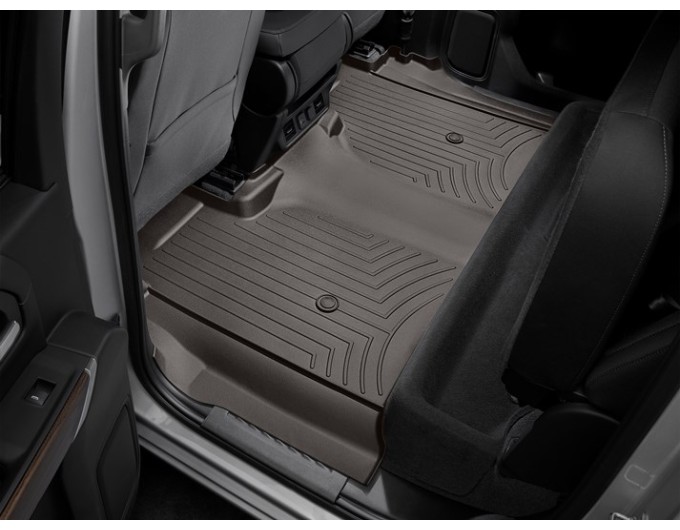 Коврики WeatherTech Choco для Chevrolet Silverado (mkIV); GMC Sierra (mkV)(crew cab)(1 row bench)(with storage under 2 row) 2019→, цена: 15 686 грн.