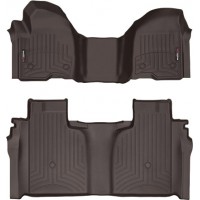Коврики WeatherTech Choco для Chevrolet Silverado (mkIV); GMC Sierra (mkV)(crew cab)(1 row bench)(with storage under 2 row) 2019→