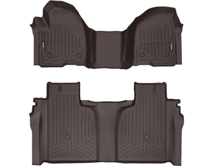Коврики WeatherTech Choco для Chevrolet Silverado (mkIV); GMC Sierra (mkV)(crew cab)(1 row bench)(with storage under 2 row) 2019→, цена: 15 686 грн.