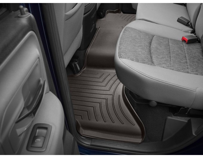 Коврики WeatherTech Choco для Dodge Ram (mkIV)(quad cab)(4 fixing hooks)(no 4x4 shifter)(with Armrest Console) 2012-2018, цена: 15 686 грн.