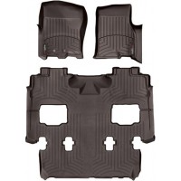 Коврики Weathertech Choco для Ford Expedition; Lincoln Navigator (mkIII)(1-2-3 row)(2 row bucket seats) 2011-2017