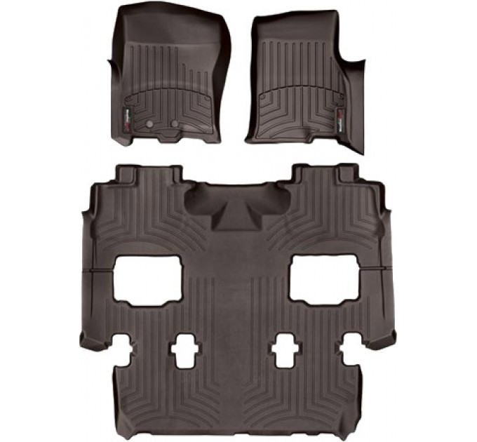 Коврики Weathertech Choco для Ford Expedition; Lincoln Navigator (mkIII)(1-2-3 row)(2 row bucket seats) 2011-2017, ціна: 12 640 грн.