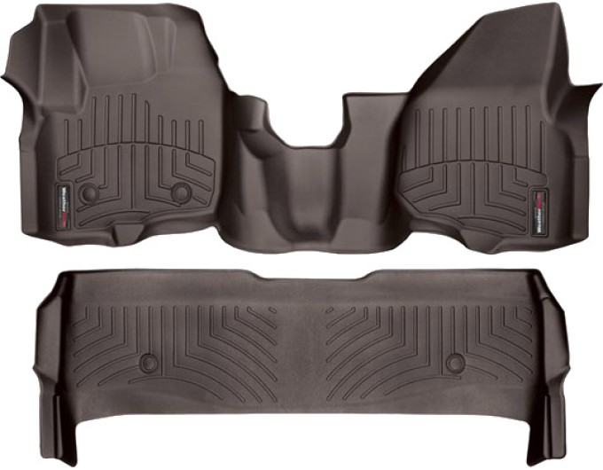 Коврики Weathertech Choco для Ford Super Duty (double cab)(mkIII)(no 4x4 shifter)(1 row - 1pc.)(raised dead pedal) 2012-2016 automatic, ціна: 15 243 грн.