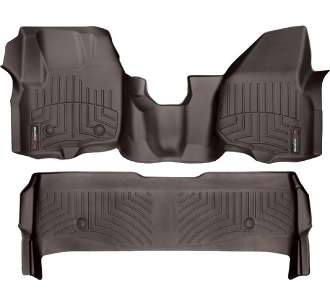 Коврики Weathertech Choco для Ford Super Duty (double cab)(mkIII)(no 4x4 shifter)(1 row - 1pc.)(raised dead pedal) 2012-2016 automatic, ціна: 14 302 грн.
