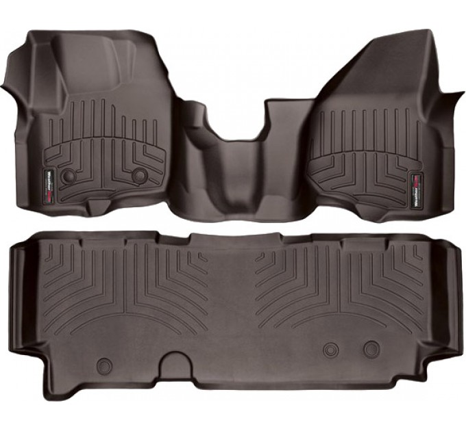 Коврики WeatherTech Choco для Ford Super Duty (mkIII)(extended cab)(no 4x4 shifter)(1 row - 1pc.)(raised dead pedal) 2012-2016 automatic, цена: 14 302 грн.