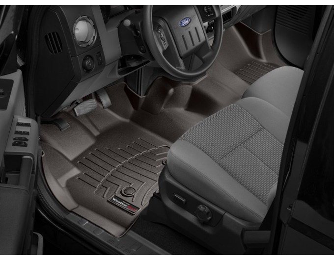 Коврики Weathertech Choco для Ford Super Duty (double cab)(mkIII)(no 4x4 shifter)(1 row - 1pc.)(raised dead pedal) 2012-2016 automatic, ціна: 15 243 грн.