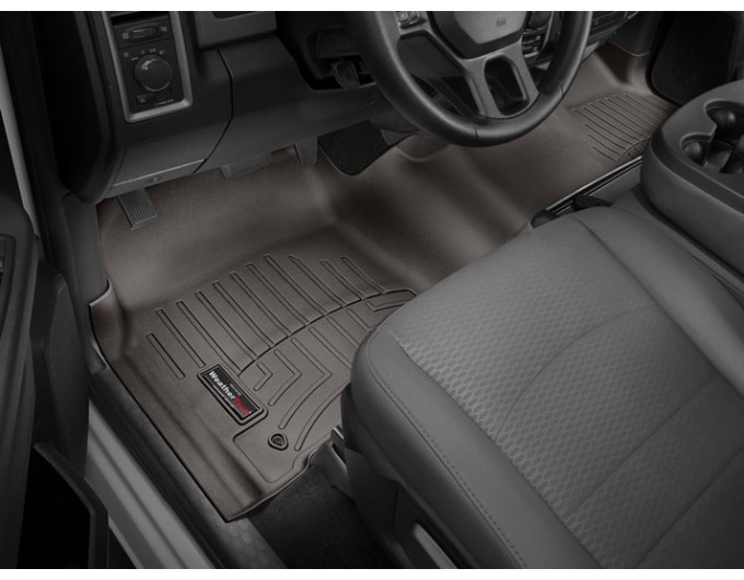 Коврики WeatherTech Choco для Dodge Ram (mkIV)(crew cab)(4 fixing hooks)(no 4x4 shifter)(with Armrest Console)(1 row) 2012-2018, цена: 8 397 грн.
