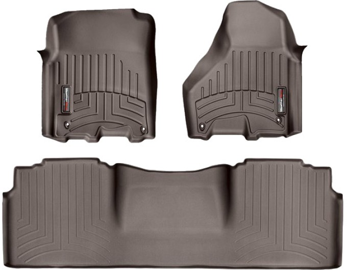 Коврики WeatherTech Choco для Dodge Ram (mkIV)(mega cab)(4 fixing hooks)(with Full Lenght Console) 2012-2018, цена: 11 709 грн.