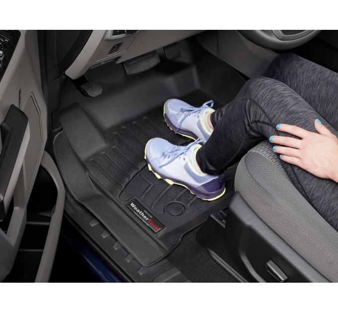 Коврики Weathertech Black для Ford Grand Tourneo Connect (mkII)(2 row bench seats)(carpet flooring)(1-2 row) 2014→, ціна: 10 186 грн.