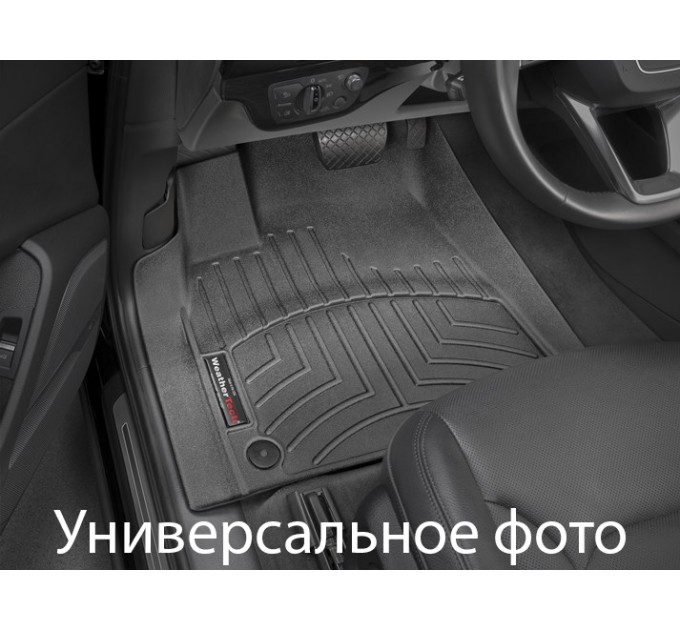 Коврики Weathertech Black для Chevrolet Silverado (double cab)(mkII)(with 4x4 shifter)(1 row bucket)(no storage boxes under 2 row) 2007-2014, ціна: 11 728 грн.
