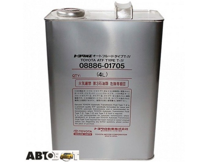 Трансмісійна олива Toyota ATF Type T-IV 08886-01705 4л, ціна: 2 131 грн.