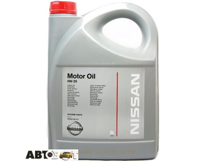 Моторное масло Nissan Motor Oil 0W-20 KE900-90143 5л, цена: 4 157 грн.