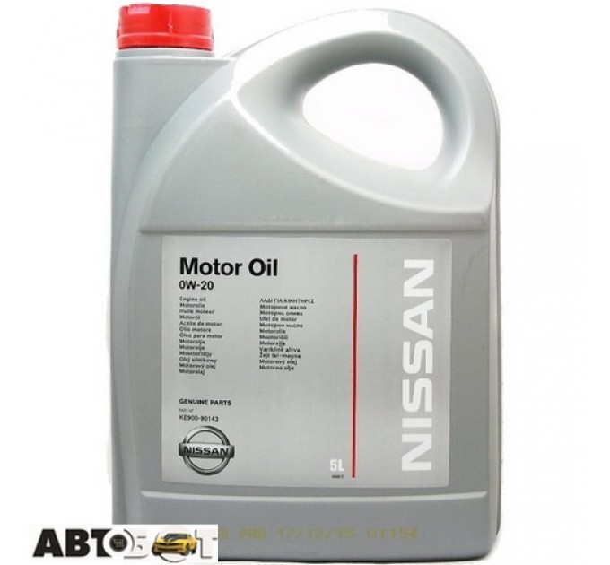  Моторное масло Nissan Motor Oil 0W-20 KE900-90143 5л