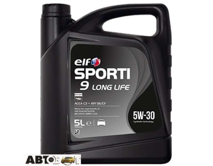 Моторна олива ELF SPORTI 9 LONG LIFE 5W-30 5л, ціна: 2 672 грн.