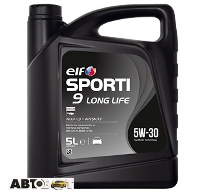 Моторна олива ELF SPORTI 9 LONG LIFE 5W-30 5л, ціна: 1 928 грн.