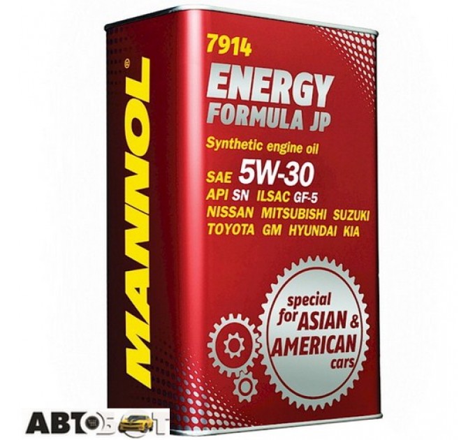 Моторна олива MANNOL Energy Formula JP 5W-30 SN 7914 4л, ціна: 1 796 грн.