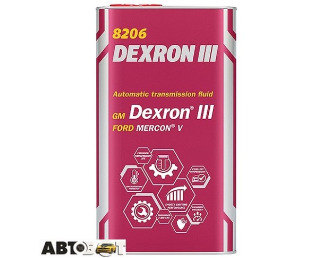Трансмиссионное масло MANNOL AUTOMATIK PLUS III D 8206 4л, цена: 2 140 грн.