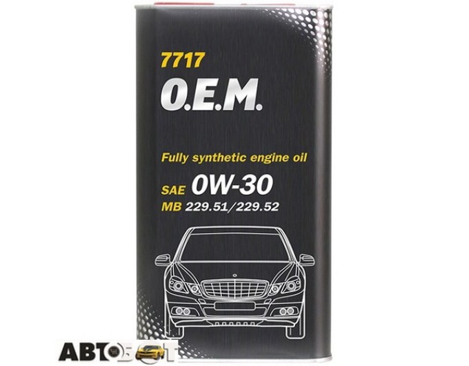Моторна олива MANNOL O.E.M. for Mercedes Benz 0W-30 7717 1л, ціна: 1 029 грн.