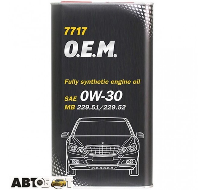Моторна олива MANNOL O.E.M. for Mercedes Benz 0W-30 7717 1л, ціна: 566 грн.