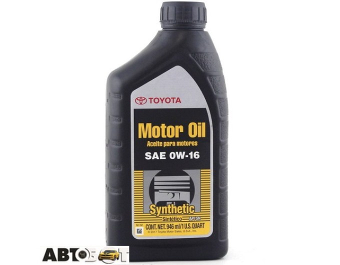Моторное масло Toyota Synthetic Motor Oil 0W-16 0027916QTE 946мл, цена: 590 грн.