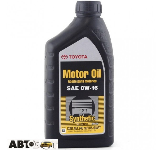  Моторное масло Toyota Synthetic Motor Oil 0W-16 0027916QTE 946мл