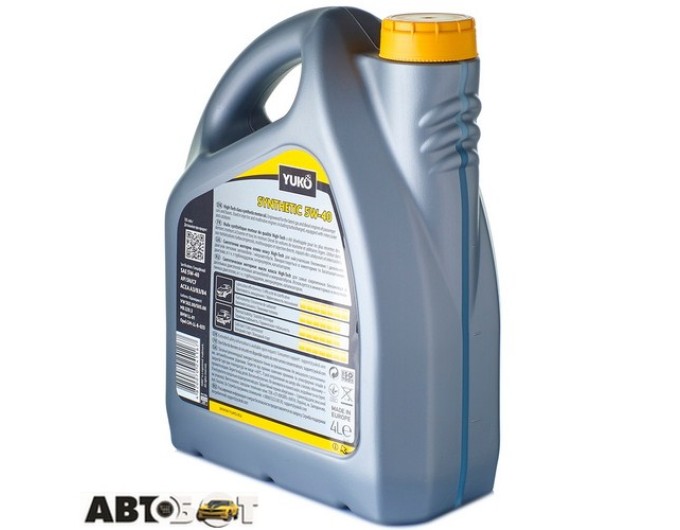Моторна олива Yuko SYNTHETIC 5W-40 4л, ціна: 1 722 грн.