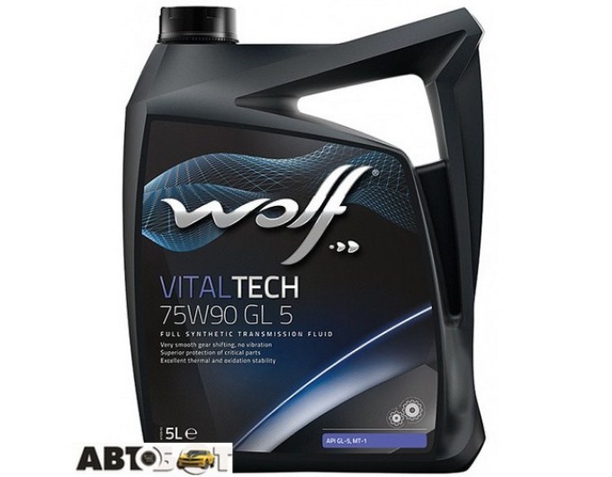 Трансмиссионное масло WOLF VITALTECH 75W-90 GL-5 5л, цена: 4 133 грн.