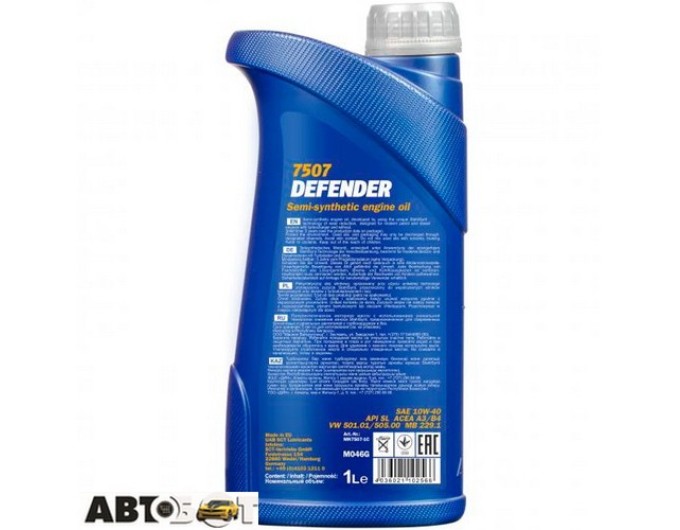 Моторное масло MANNOL DEFENDER 10W-40 1л, цена: 586 грн.