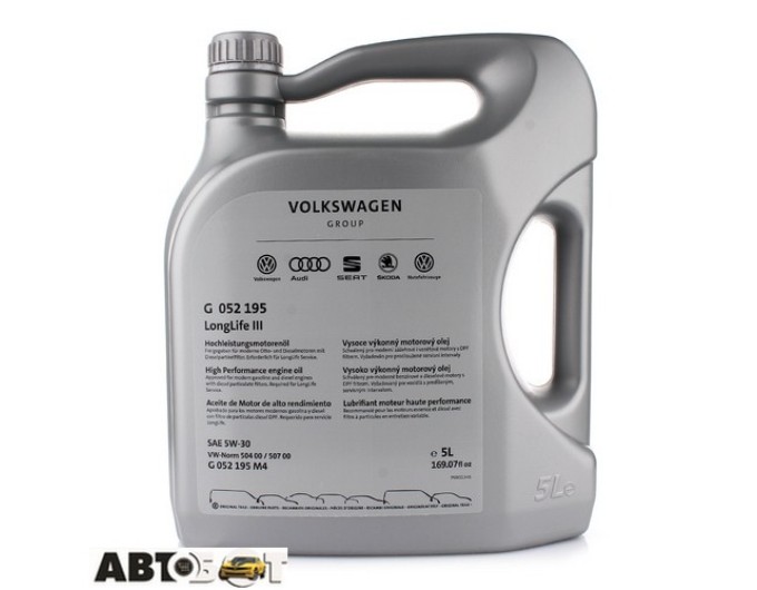 Моторное масло VAG Longlife III 5W-30 G052195M4 5л, цена: 2 453 грн.