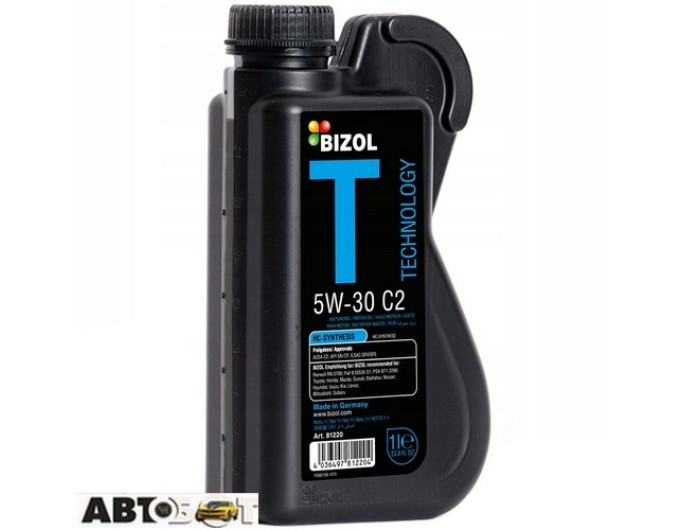 Моторное масло BIZOL Technology 5W-30 C2 B81220 1л, цена: 1 185 грн.