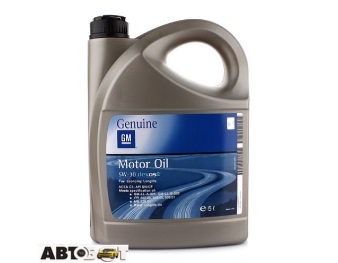 Моторное масло General Motors Dexos2 5W-30 1942003 5л, цена: 1 819 грн.