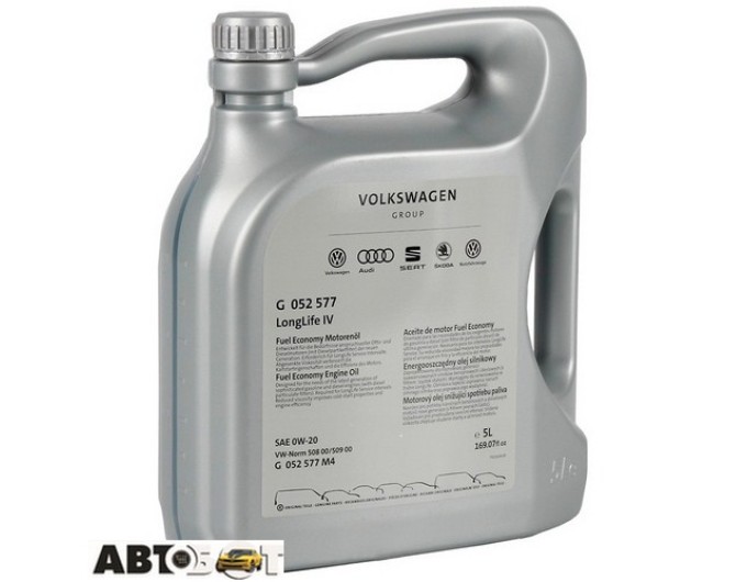 Моторное масло VAG Longlife IV 0W-20 G052577M4 5л, цена: 2 808 грн.