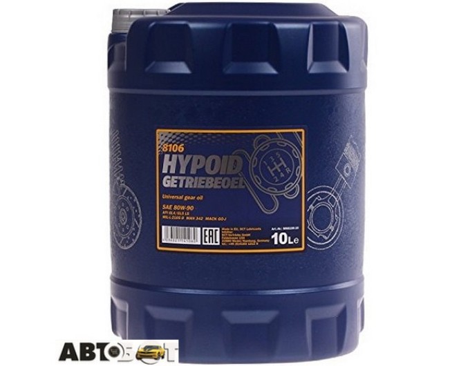 Трансмиссионное масло MANNOL HYPOID GETRIEBEOEL 80W-90 10л, цена: 4 373 грн.