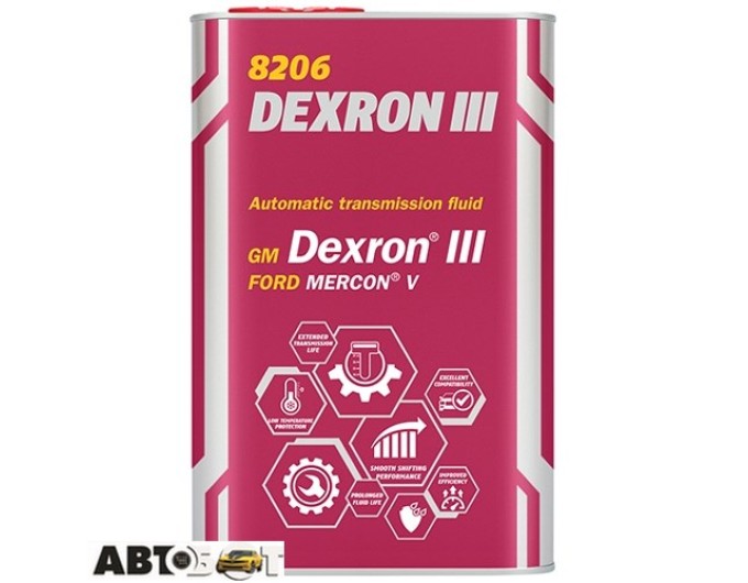 Трансмісійна олива MANNOL AUTOMATIK PLUS III D 8206 1л, ціна: 555 грн.
