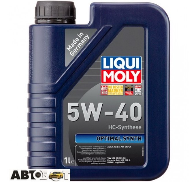 Моторное масло LIQUI MOLY OPTIMAL Synth 5W-40 3925 1л, цена: 531 грн.