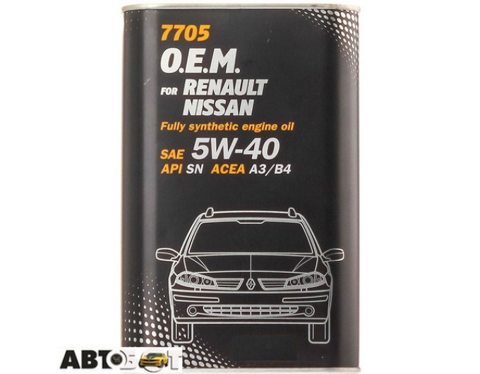 Моторное масло MANNOL 7705 O.E.M. for Renault Nissan 5W-40 1л, цена: 919 грн.