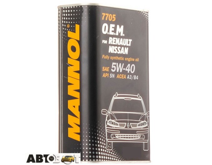 Моторное масло MANNOL 7705 O.E.M. for Renault Nissan 5W-40 1л, цена: 919 грн.