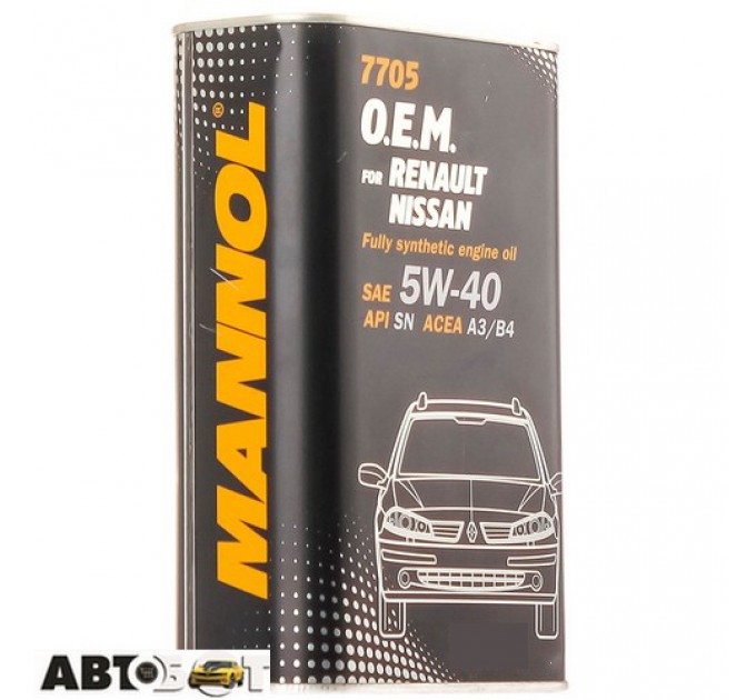 Моторное масло MANNOL 7705 O.E.M. for Renault Nissan 5W-40 1л, цена: 505 грн.