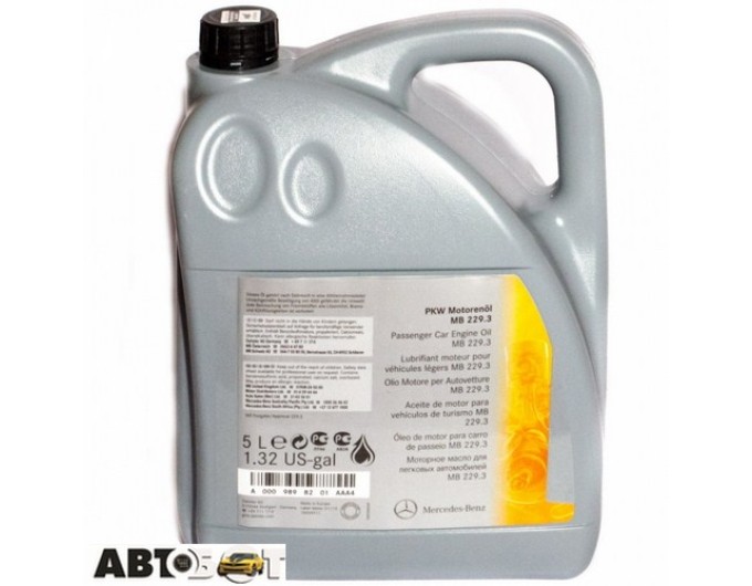 Моторное масло Mercedes-benz Benz MB 229.3 5W-40 A00098910213AHFE 5л, цена: 3 227 грн.