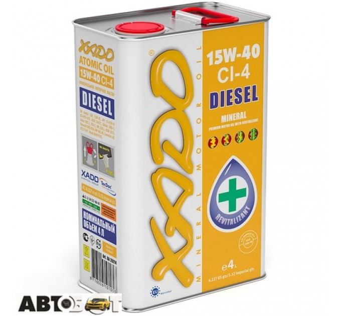  Моторное масло XADO 15W-40 CI-4 Diesel XA 20214 4л