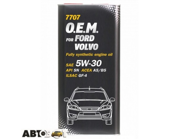 Моторна олива MANNOL 7707 O.E.M. for Ford Volvo 5W-30 1л, ціна: 950 грн.