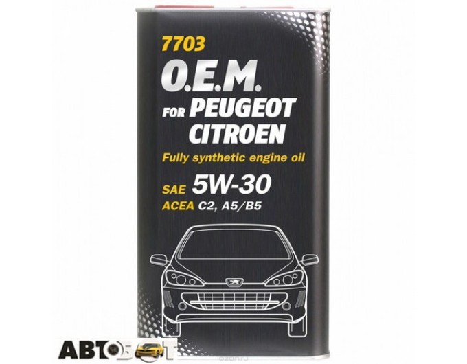 Моторна олива MANNOL 7703 O.E.M. for Peugeot Citroen 5W-30 1л, ціна: 676 грн.