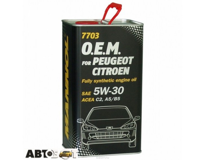 Моторна олива MANNOL 7703 O.E.M. for Peugeot Citroen 5W-30 4л, ціна: 2 499 грн.
