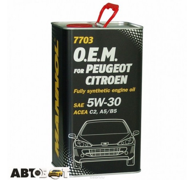 Моторна олива MANNOL 7703 O.E.M. for Peugeot Citroen 5W-30 4л, ціна: 1 374 грн.