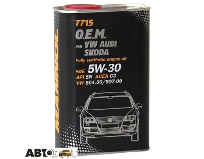 Моторна олива MANNOL 7715 O.E.M. for VW Audi Skoda 5W-30 1л, ціна: 786 грн.